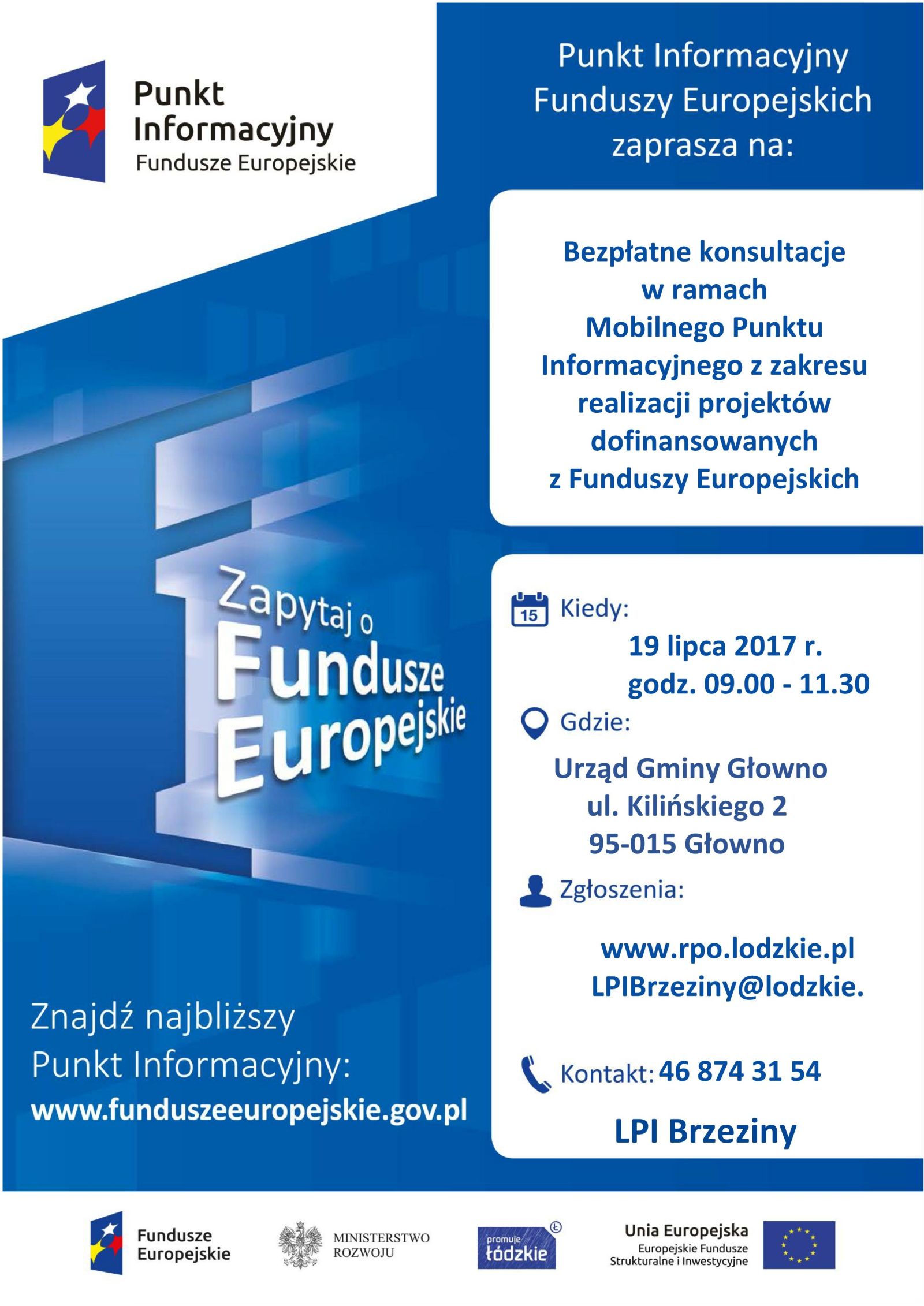 Mobilny Punkt Informacyjny Funduszy Europejskich w...