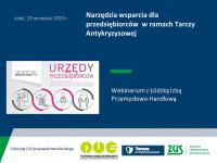 Narzędzia wsparcia dla przedsiębiorców  w ramach Tarczy Antykryzysowej