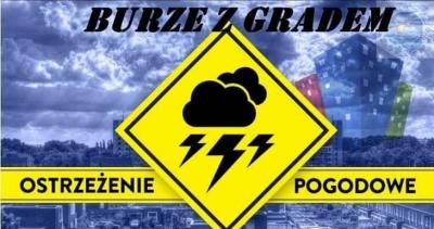 Ostrzeżenie meteorologiczne - burze z gradem