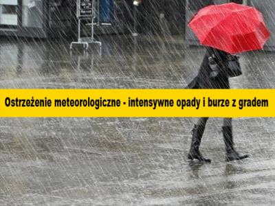 Ostrzeżenie meteorologiczne - burze z gradem