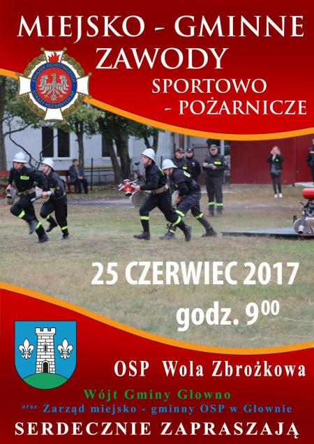 ZAPRASZAMY na Miejsko-Gminne Zawody Sportowo-Pożarnicze
